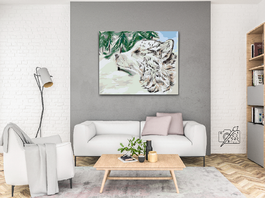 Paint by Numbers - Hund i Sneen