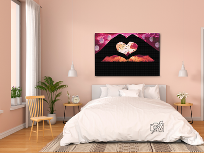 Diamond Painting - Hænder i form af et hjerte