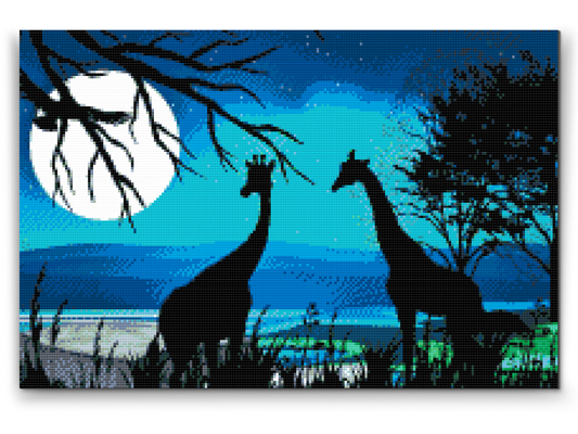Diamond Painting - Giraffer i Afrika
