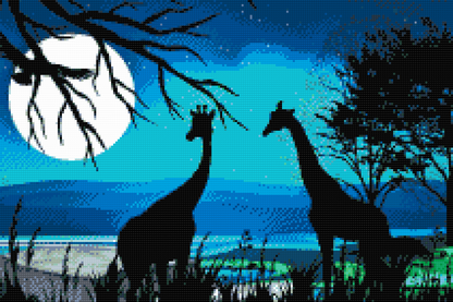 Diamond Painting - Giraffer i Afrika