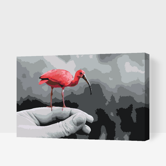 Paint by Numbers - Flamingo på hånden