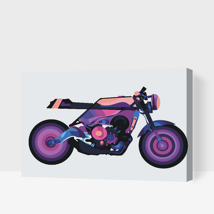 Paint by Numbers - Stilfuld motorcykel