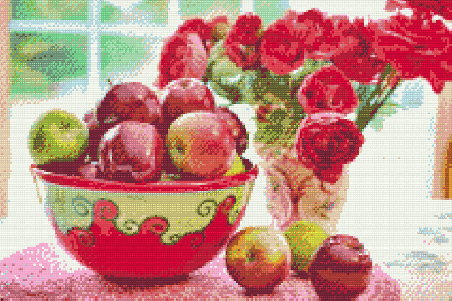 Diamond Painting - Æbler og blomster