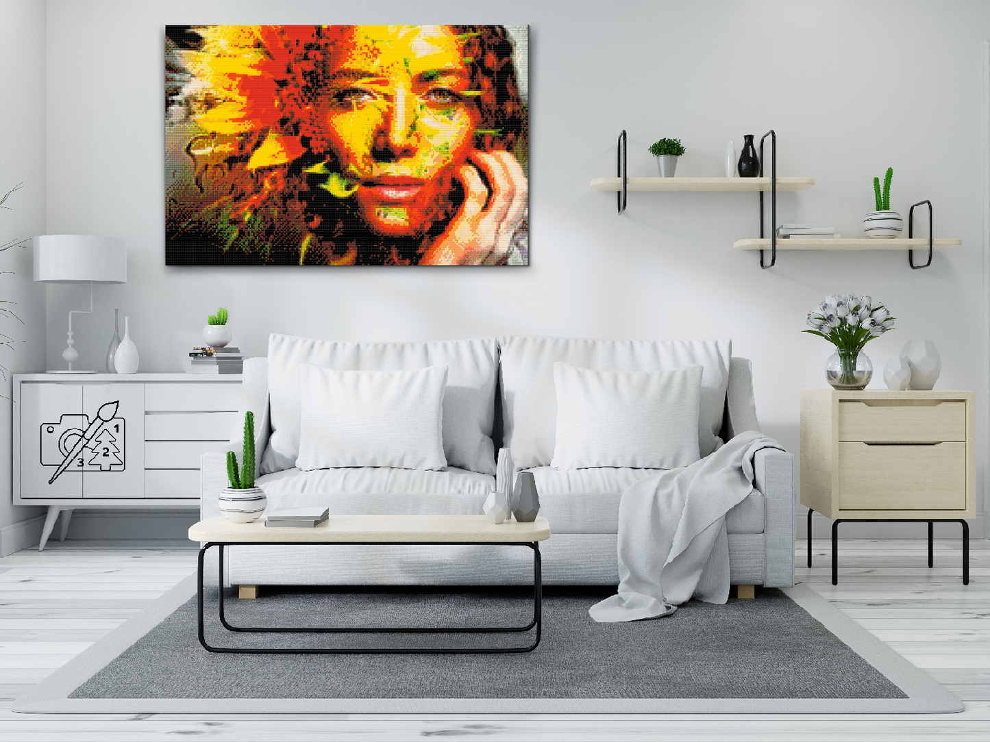 Diamond Painting - Kvinde skjult i en solsikke