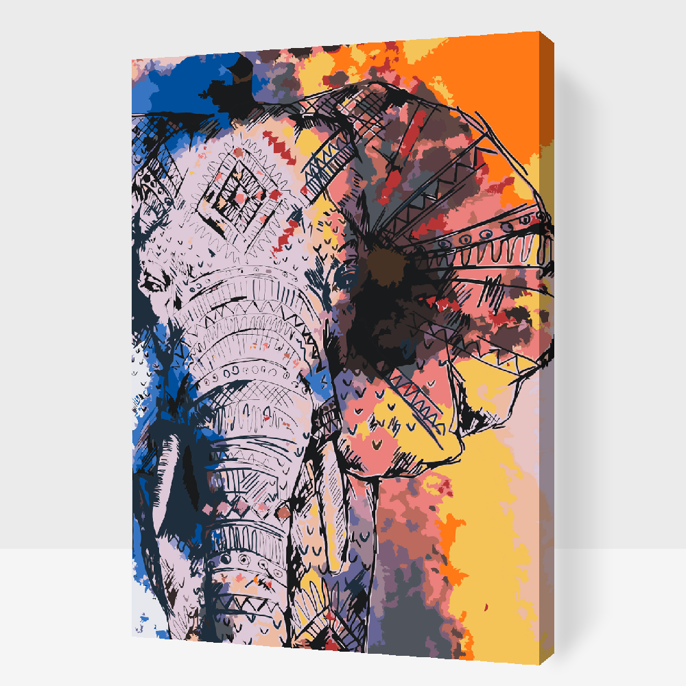 Paint by Numbers - Afrikansk elefant