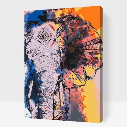 Paint by Numbers - Afrikansk elefant