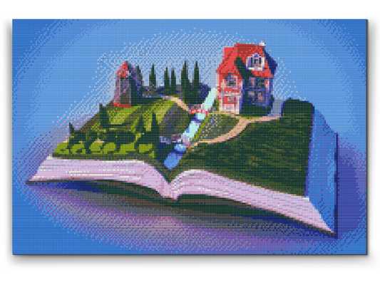 Diamond Painting - Vindmølle på bogen