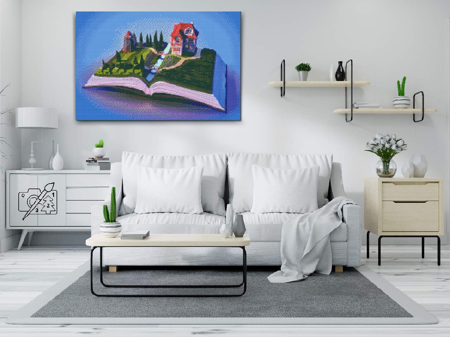 Diamond Painting - Vindmølle på bogen