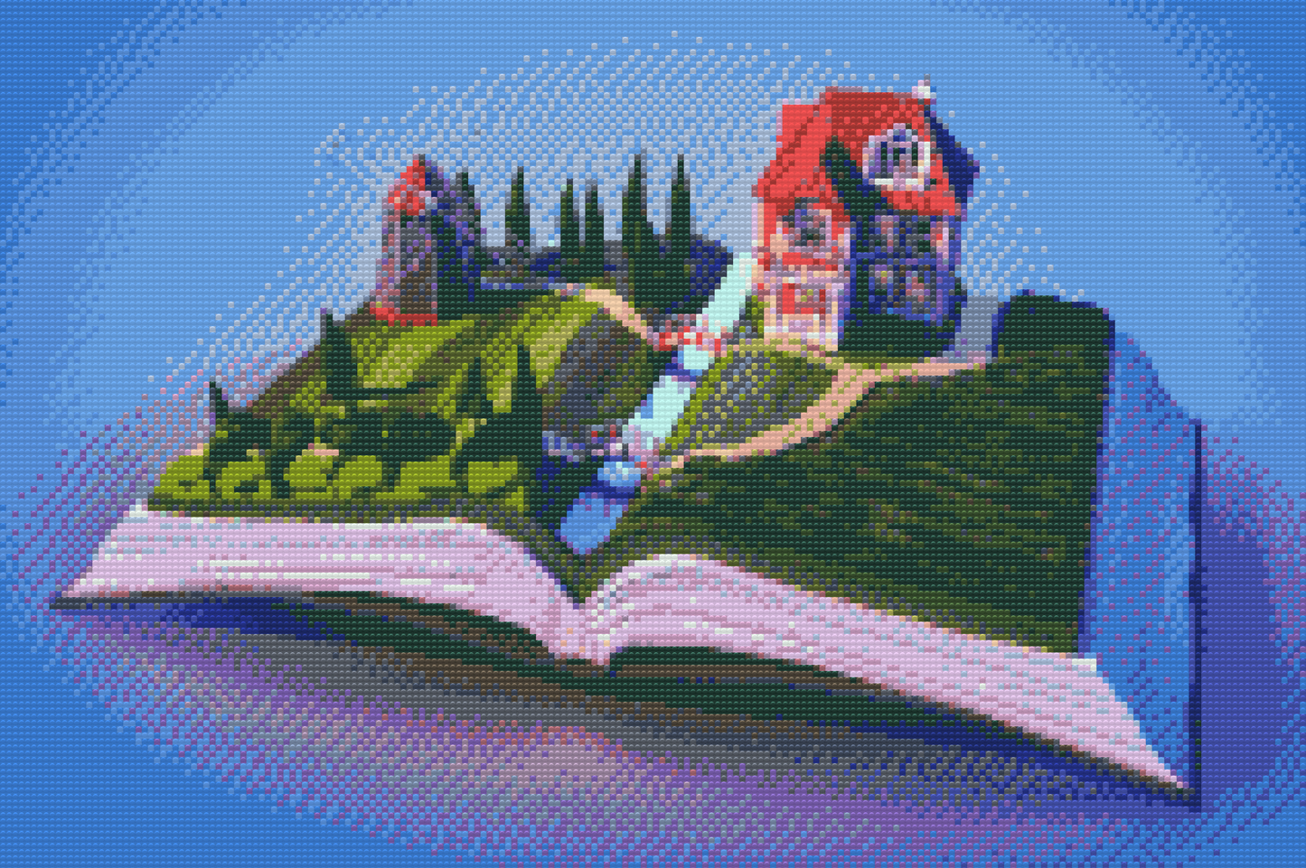 Diamond Painting - Vindmølle på bogen