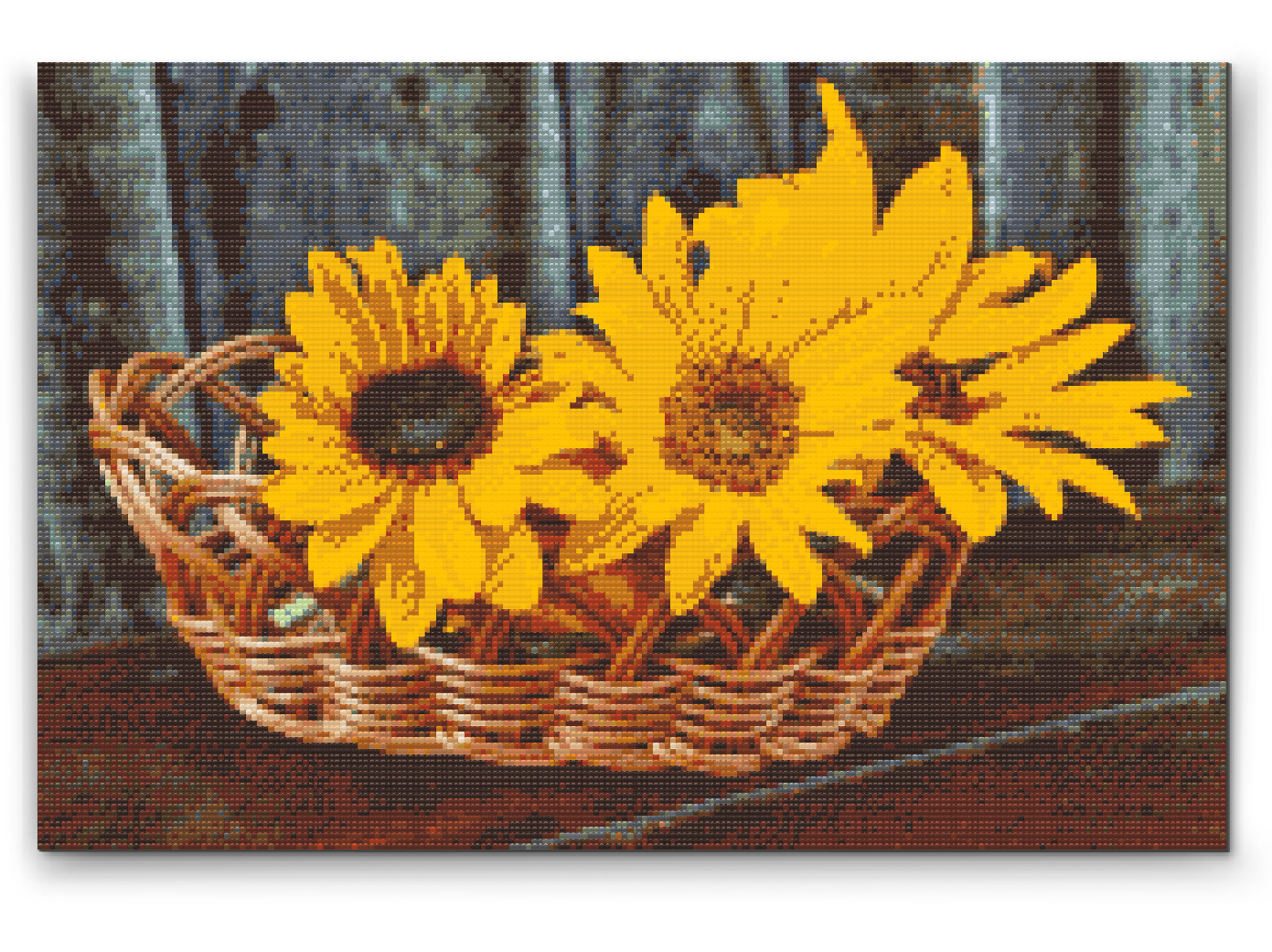 Diamond Painting - Kurv med solsikker