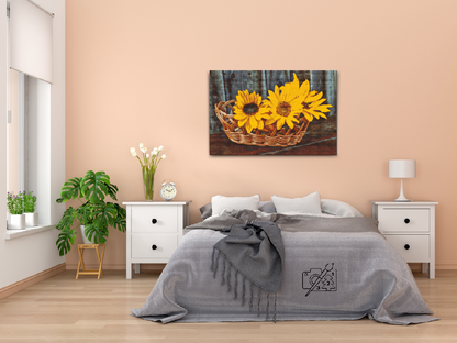 Diamond Painting - Kurv med solsikker