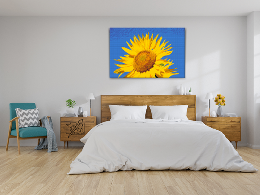Diamond Painting - Blå himmel og solsikke