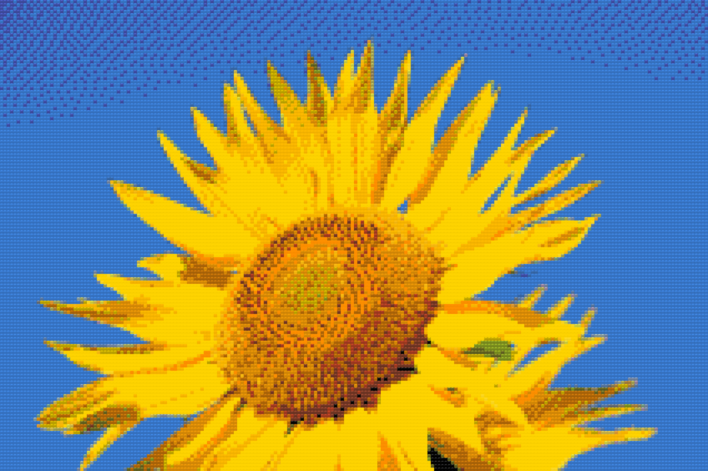 Diamond Painting - Blå himmel og solsikke
