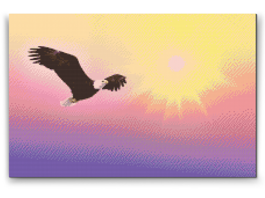 Diamond Painting - Ørn ved solnedgang