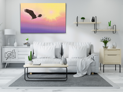 Diamond Painting - Ørn ved solnedgang