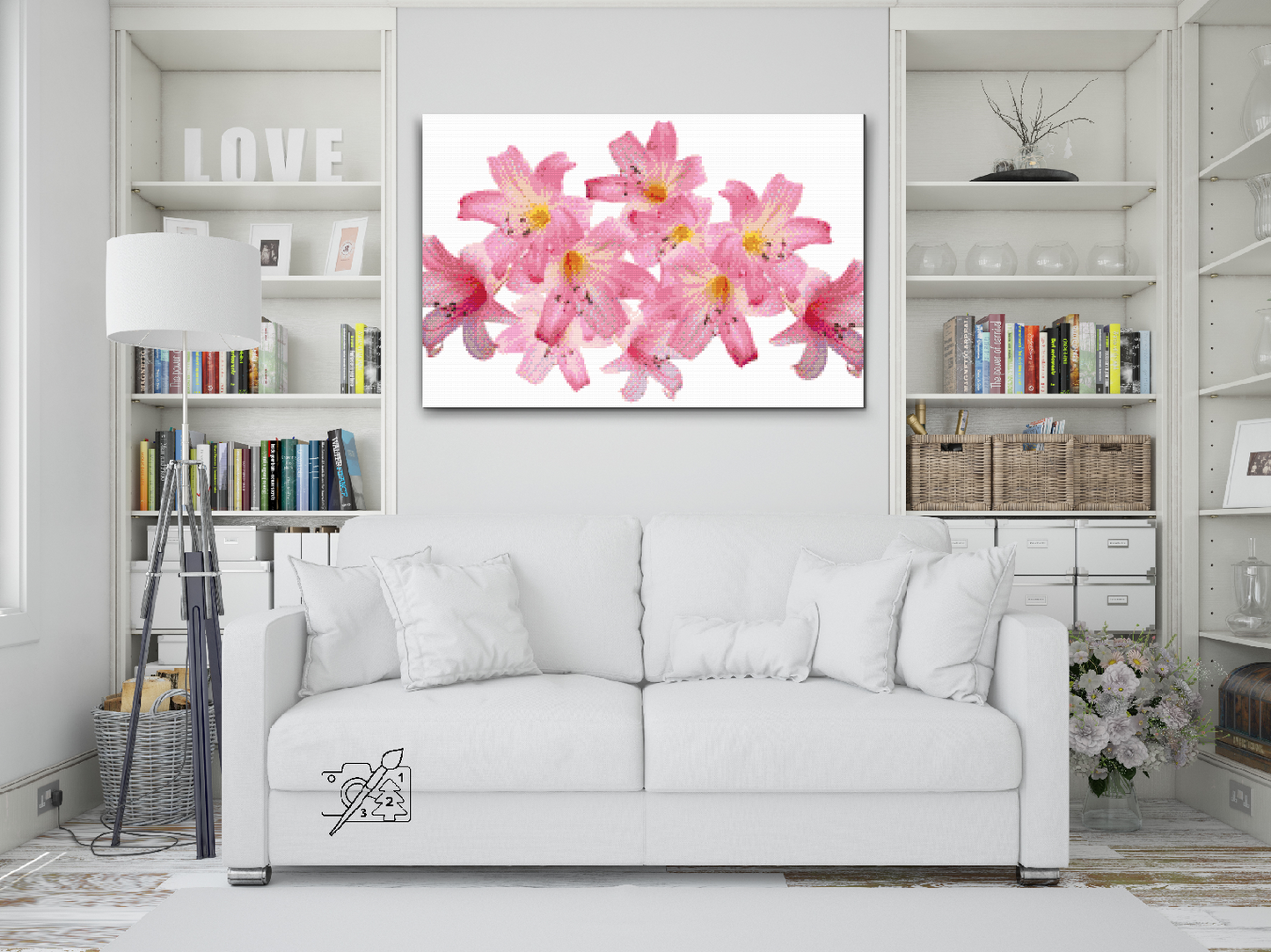 Diamond Painting - Pink Lilies 2