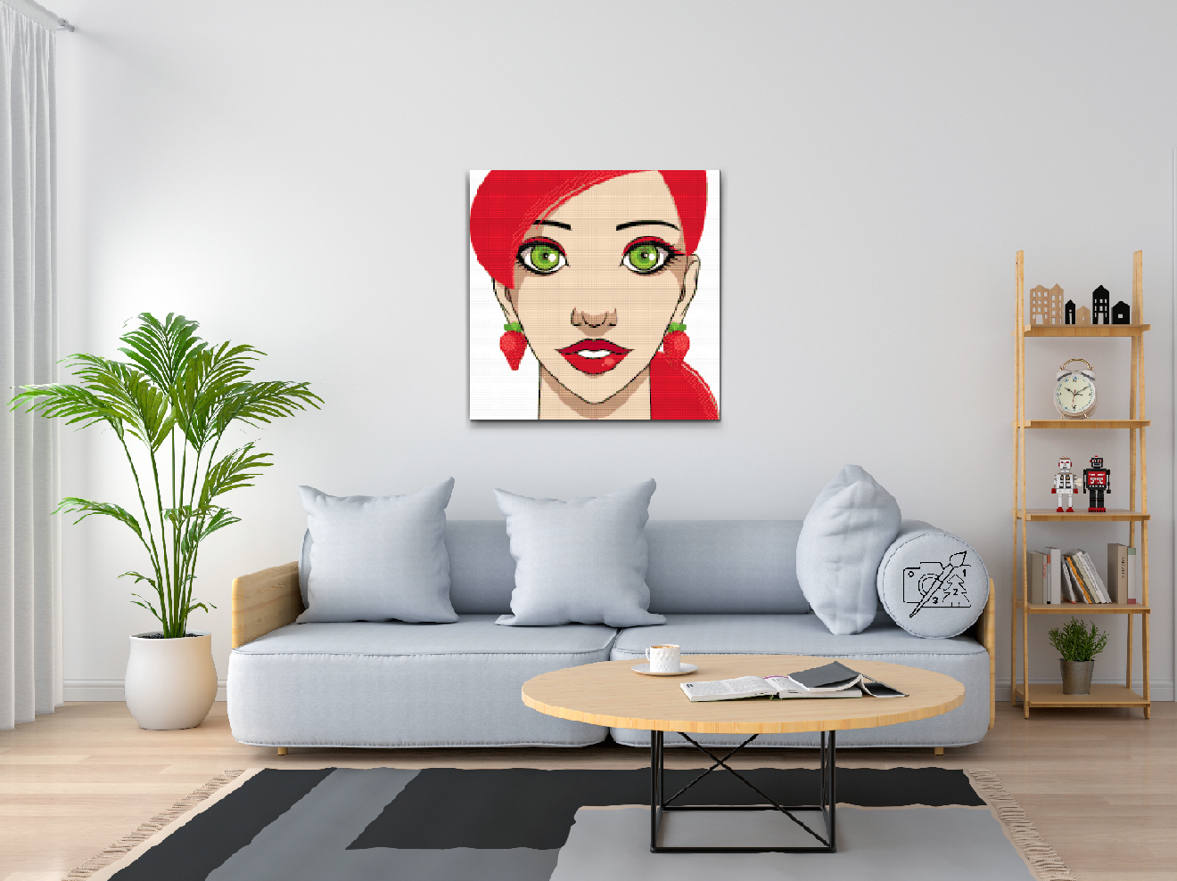 Diamond Painting - Kvinde med jordbærøreringe