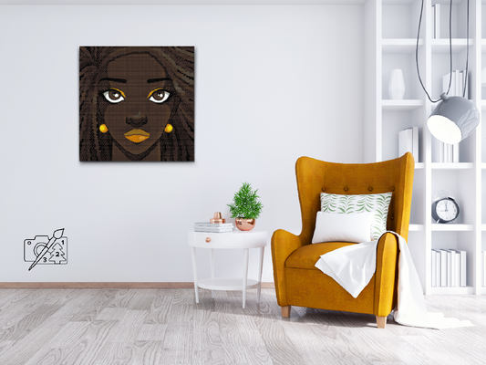 Diamond Painting - Afro-kvinde