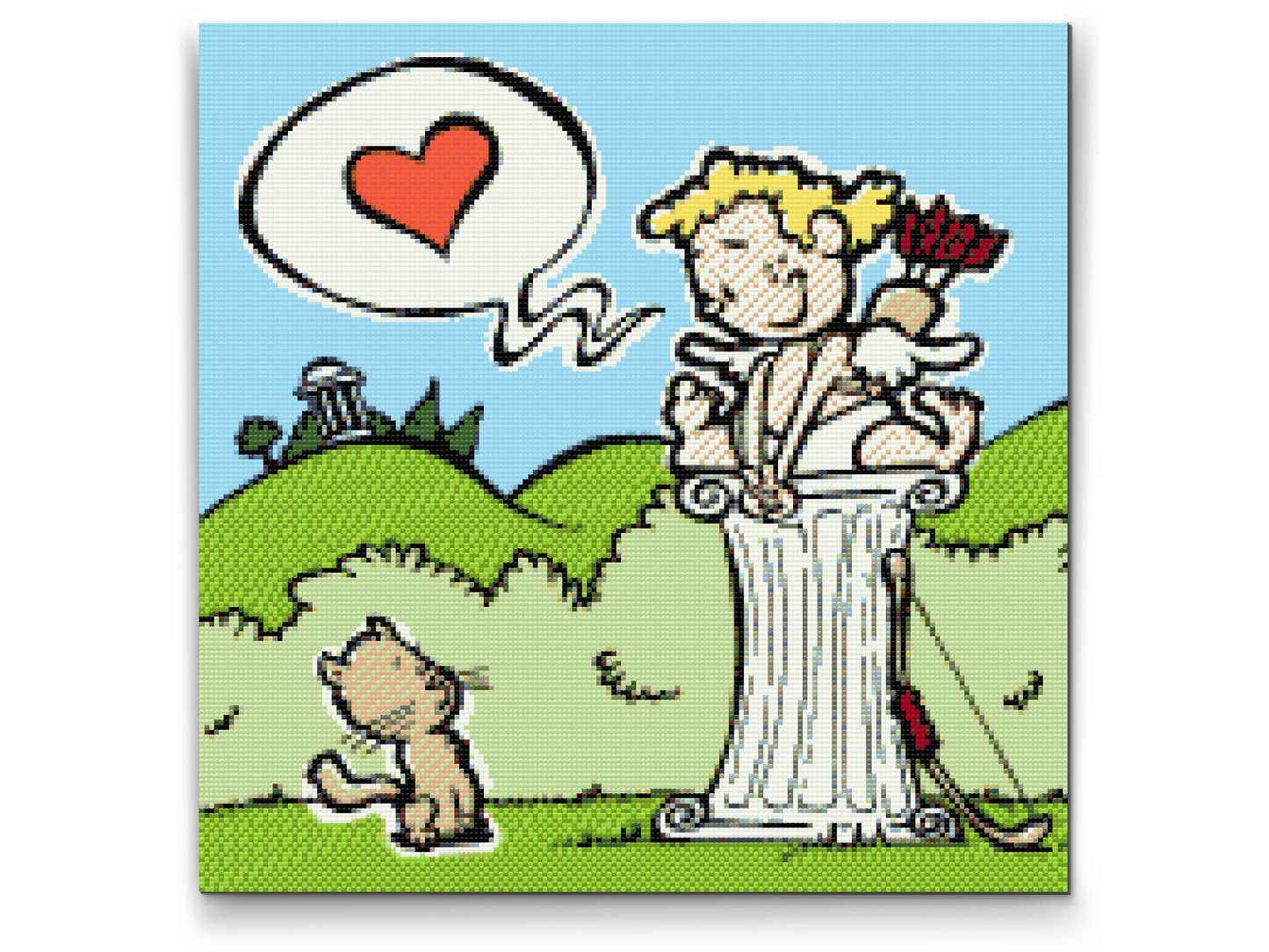 Diamond Painting - Amor og Kitty