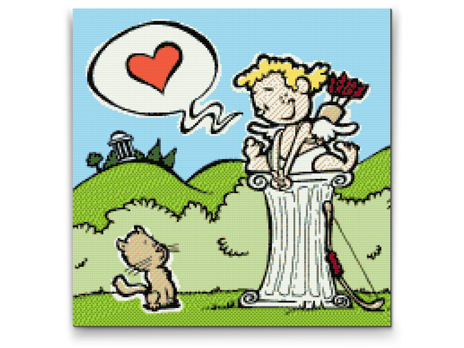 Diamond Painting - Amor og Kitty