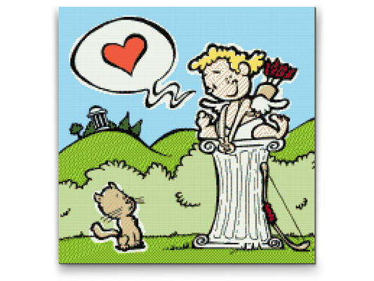 Diamond Painting - Amor og Kitty