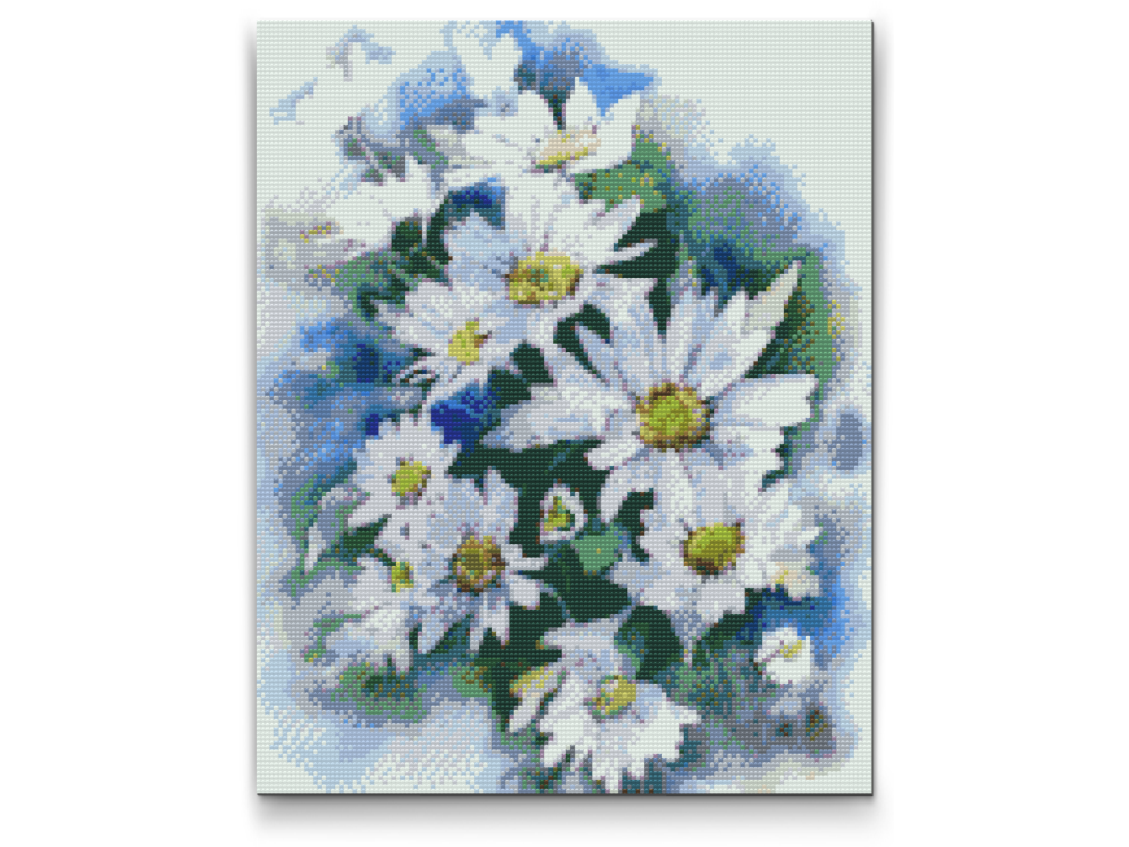 Diamond Painting - Efterårsblomst, hvid aster