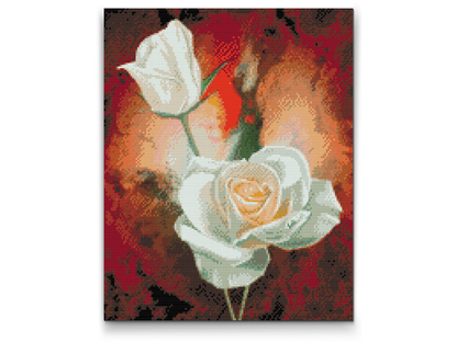 Diamond Painting - Hvide roser