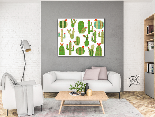 Diamond Painting - Kaktusbaggrund