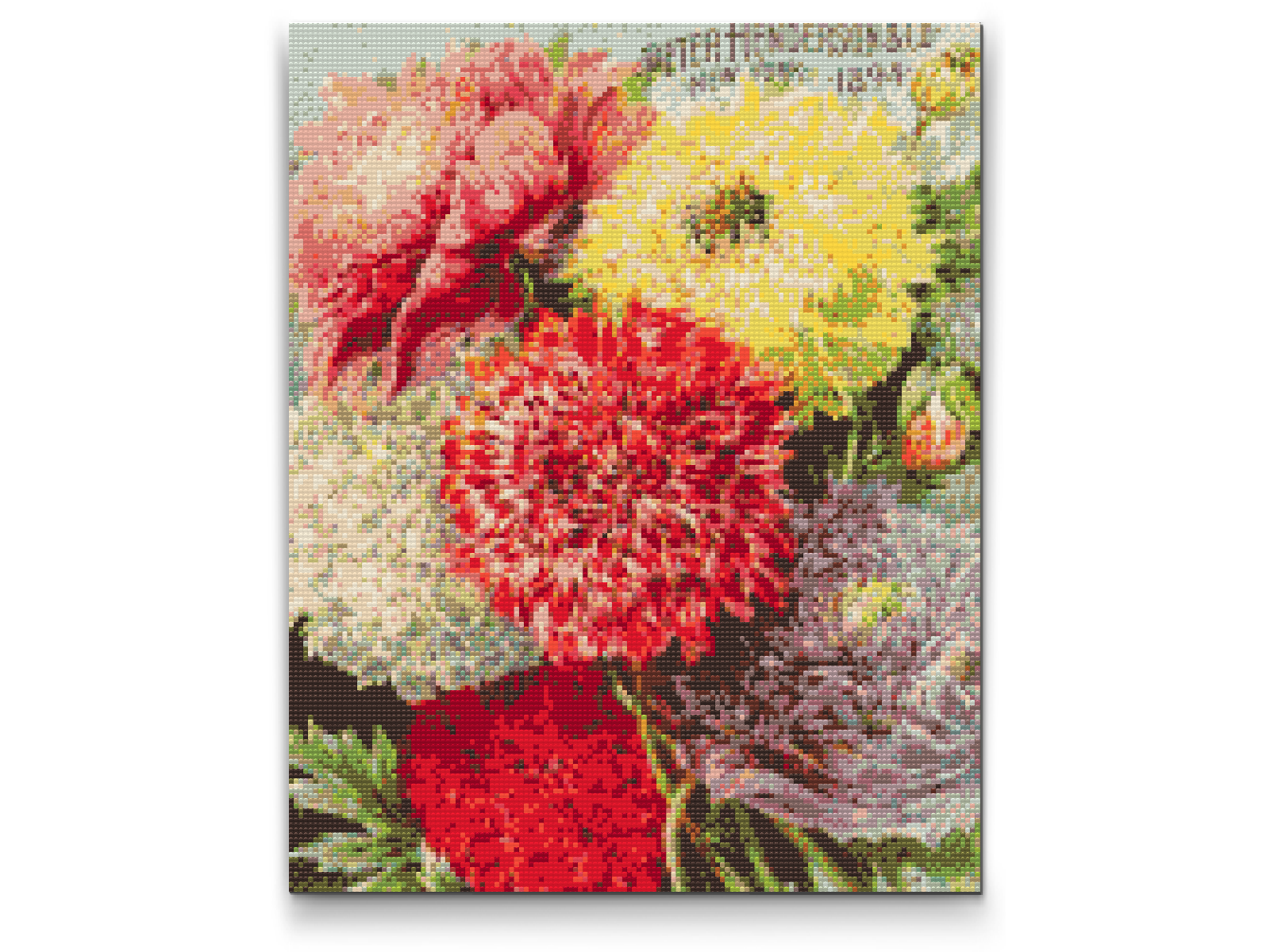 Diamond Painting - Retro farverige blomster
