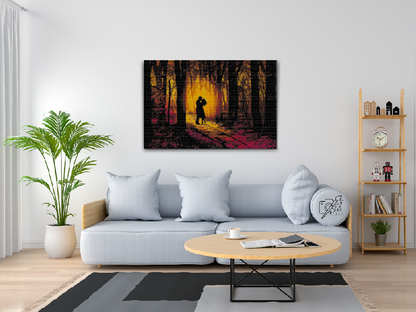 Diamond Painting - Kærligt par i skoven