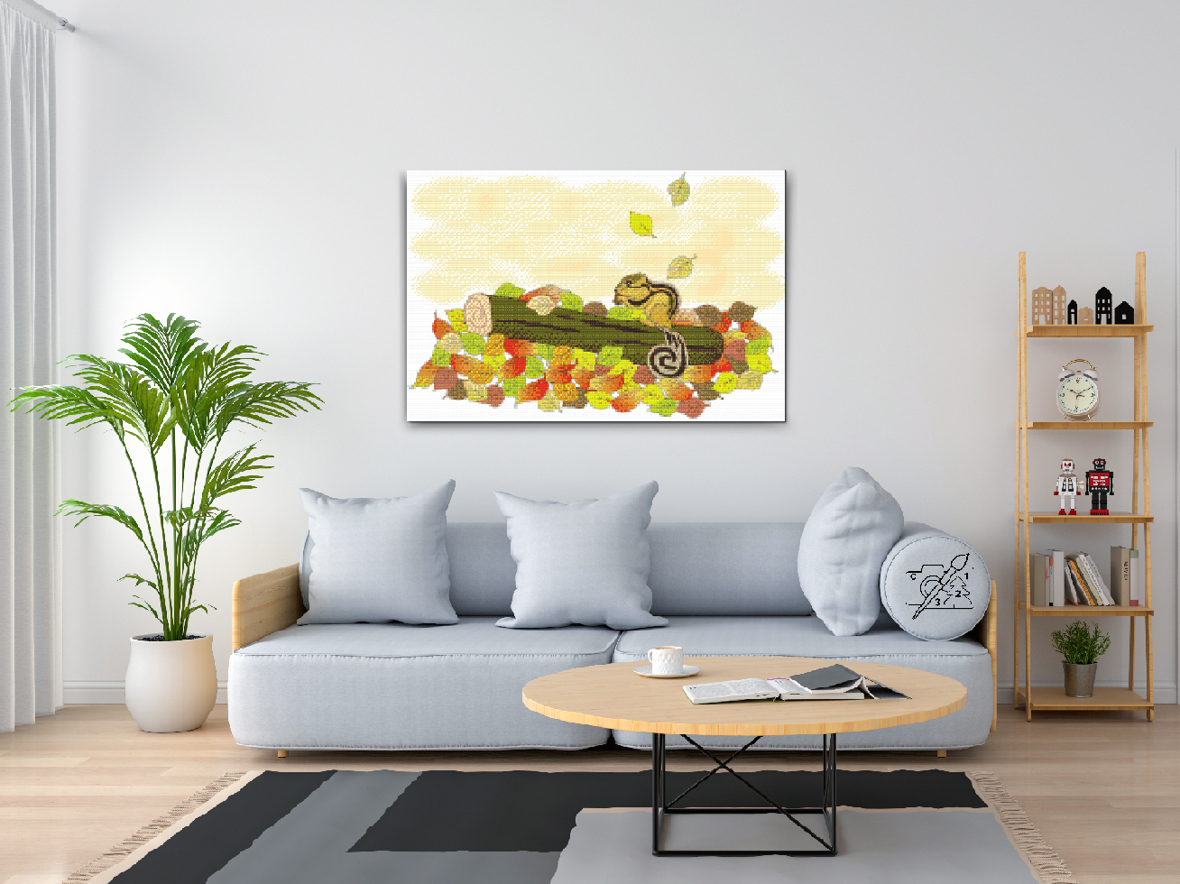 Diamond Painting - Egern med en nød