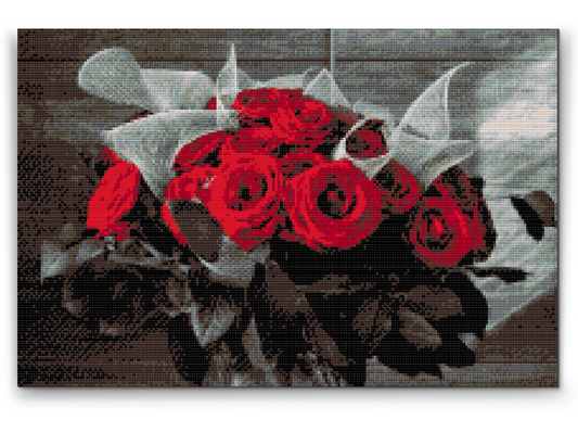 Diamond Painting - Buket røde roser