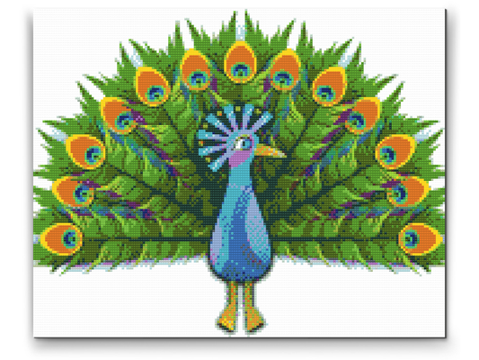 Diamond Painting - Malet påfugl
