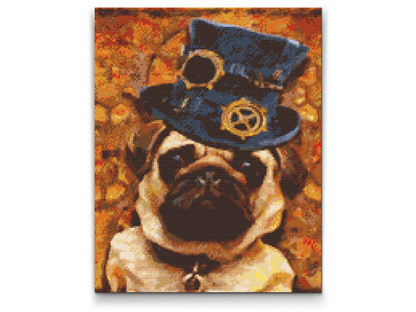 Diamond Painting - Mops med hat