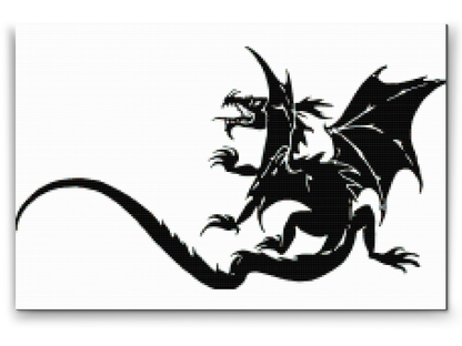 Diamond Painting - B/W Dragon