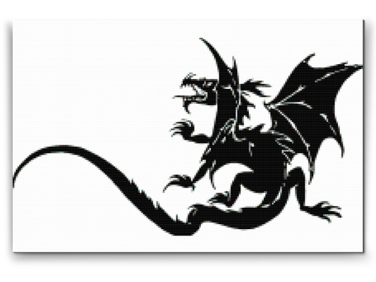 Diamond Painting - B/W Dragon