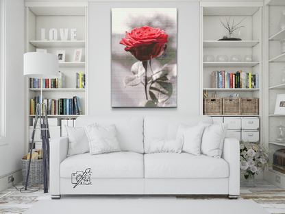 Diamond Painting - Blomstrende Rose