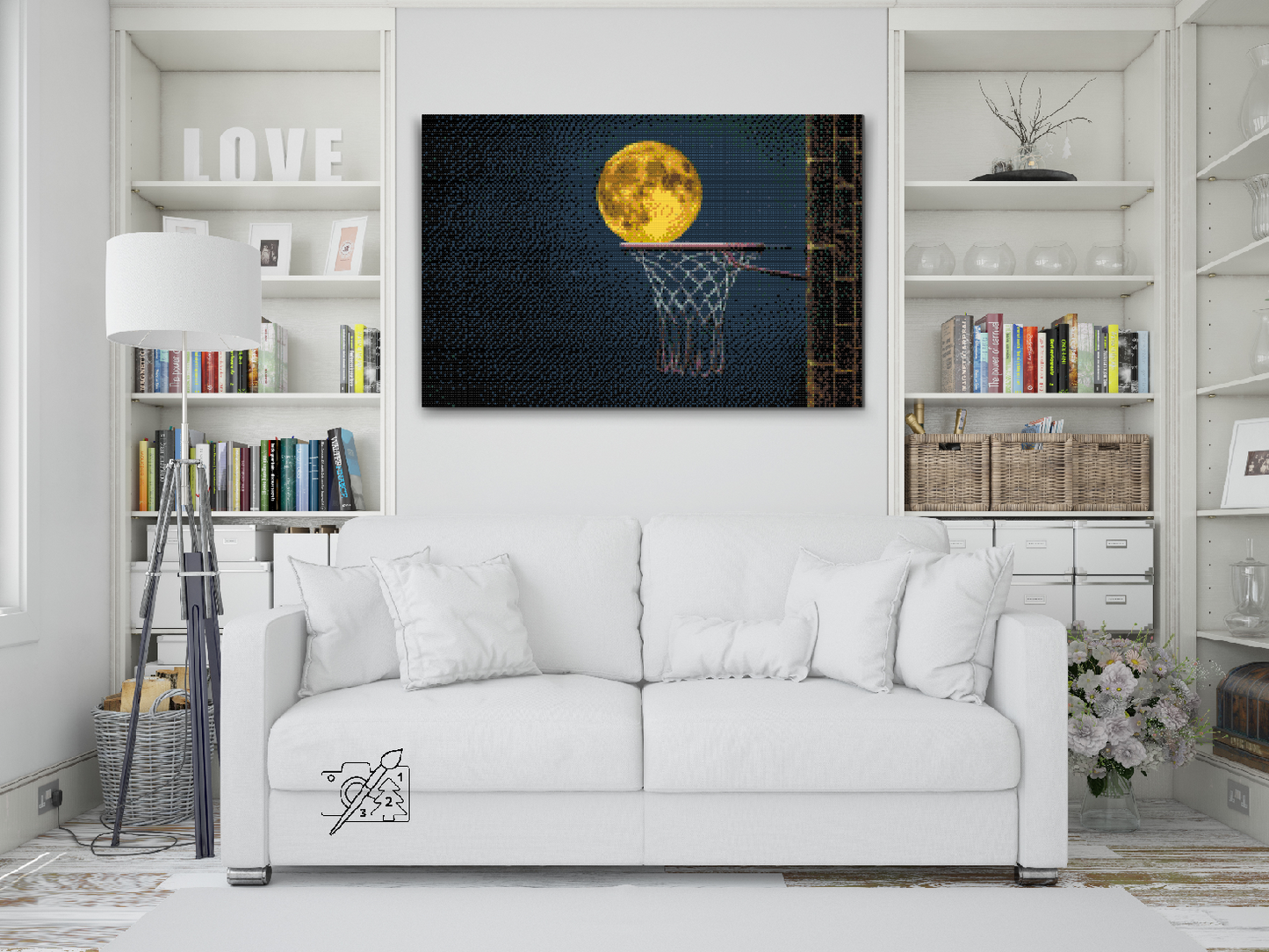 Diamond Painting - Basketball fuldmåne