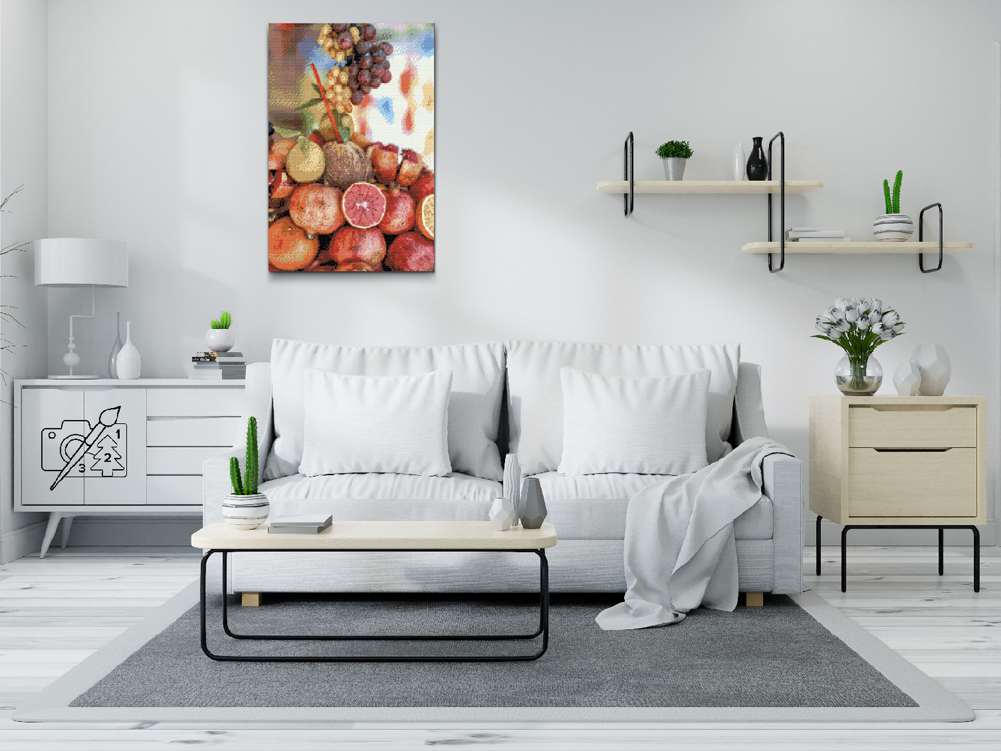 Diamond Painting - Kokos og frugter