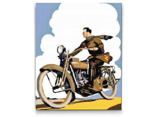 Diamond Painting - Retro Motorcyklist