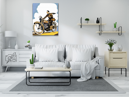 Diamond Painting - Retro Motorcyklist