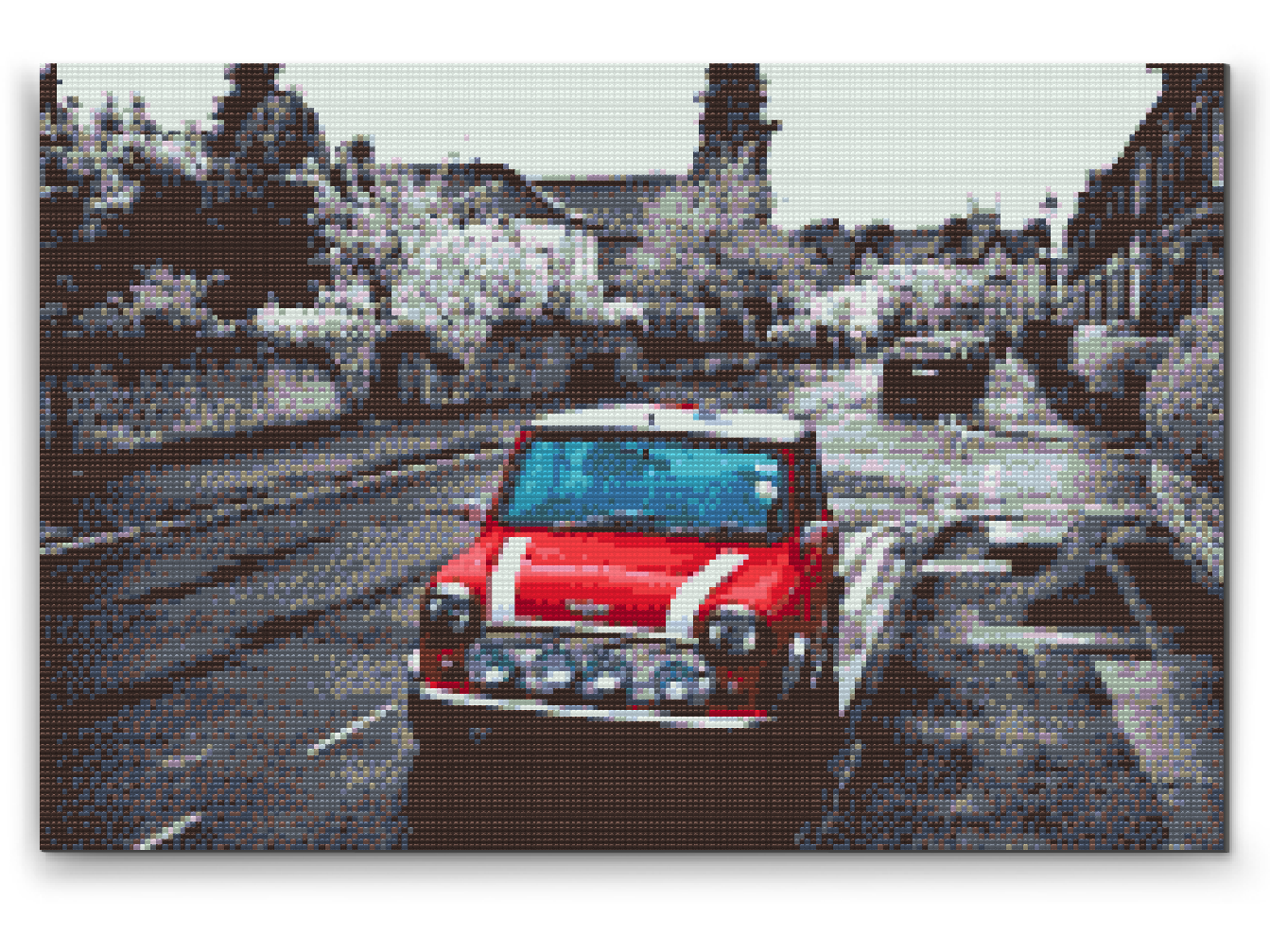 Diamond Painting - Minicooper på vejen