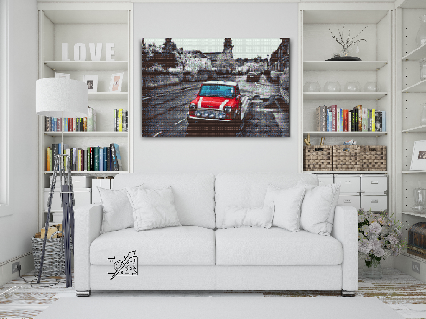 Diamond Painting - Minicooper på vejen