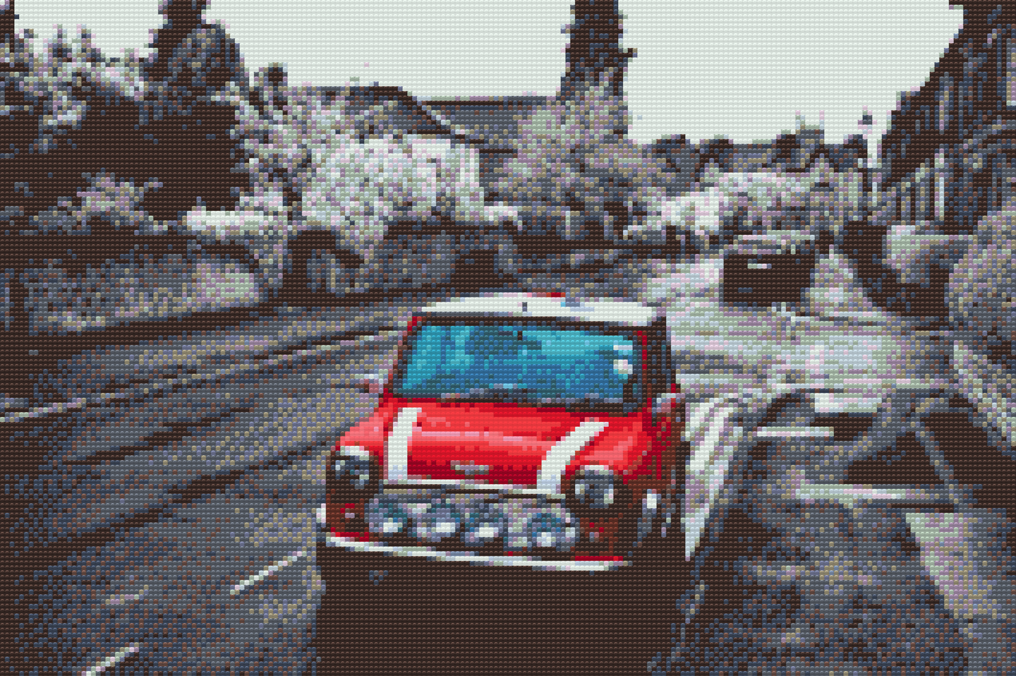 Diamond Painting - Minicooper på vejen