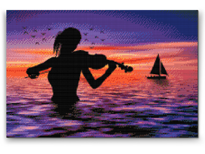 Diamond Painting - Violinist i havet