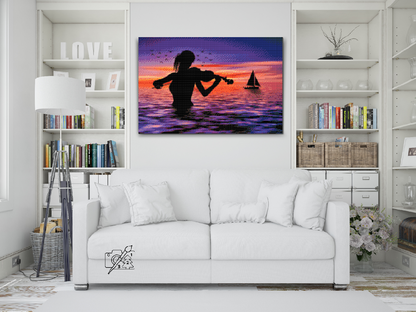 Diamond Painting - Violinist i havet