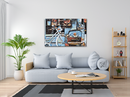 Paint by Numbers - Cykel og kuffert fuld af minder