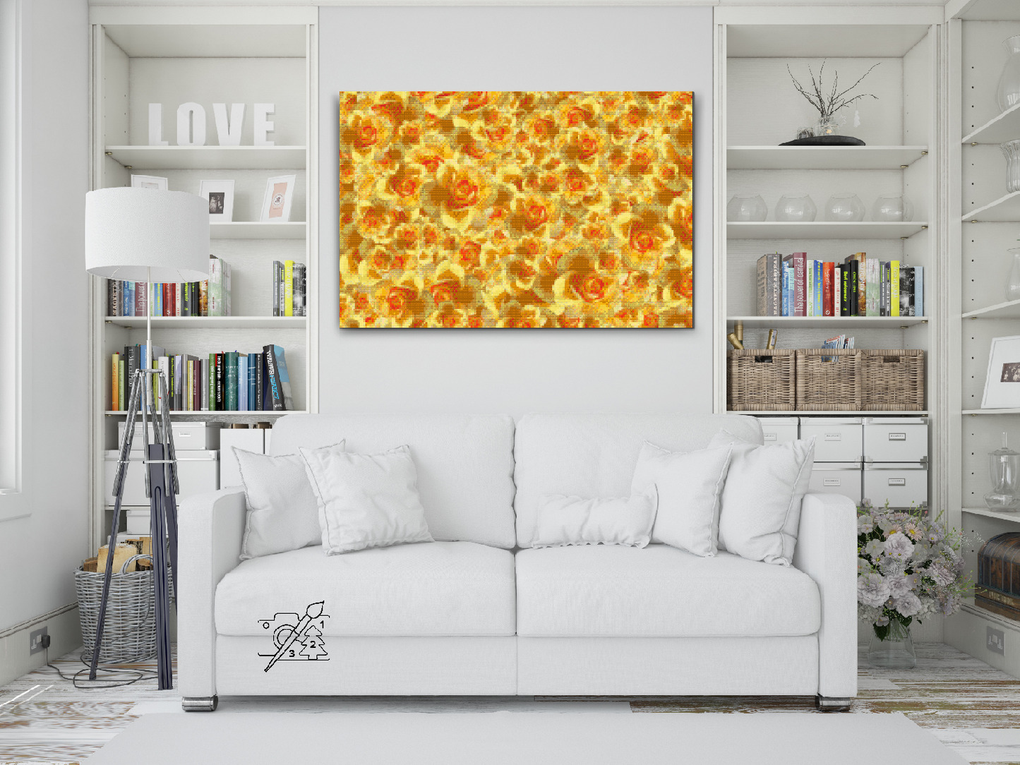 Diamond Painting - Påskeliljebaggrund