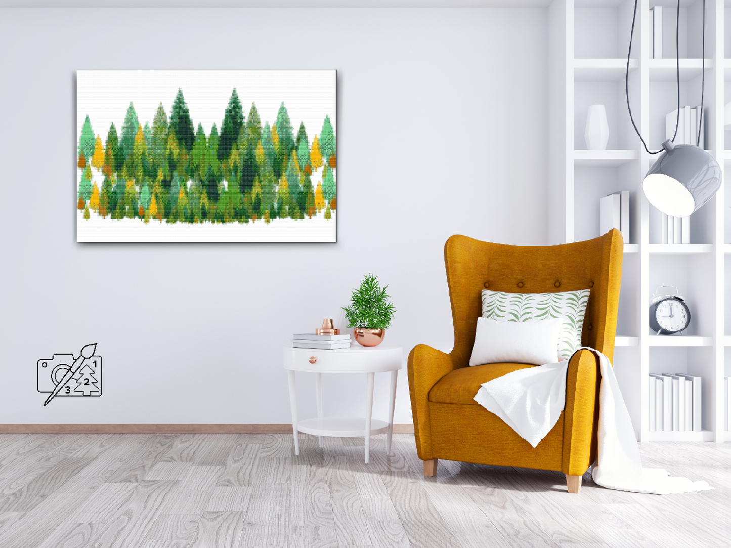 Diamond Painting - Fyrretræer