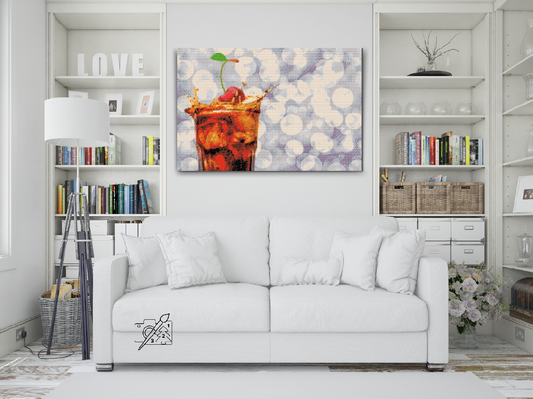 Diamond Painting - Kirsebær i en isdrik